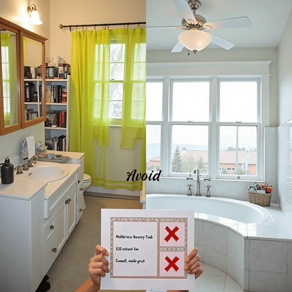 Bathroom renovation mistakes to avoid, budget bathroom grout repair