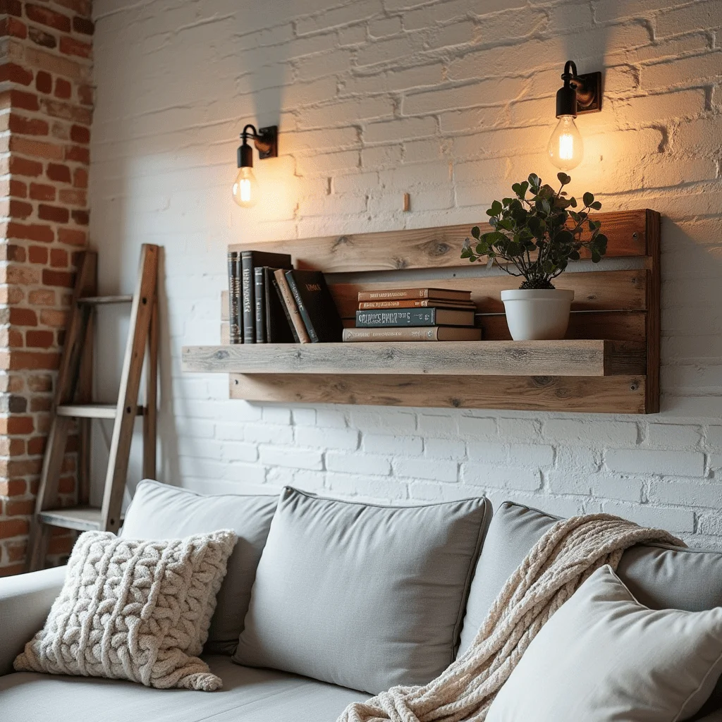DIY storage ideas: Upcycled wooden pallet floating shelves