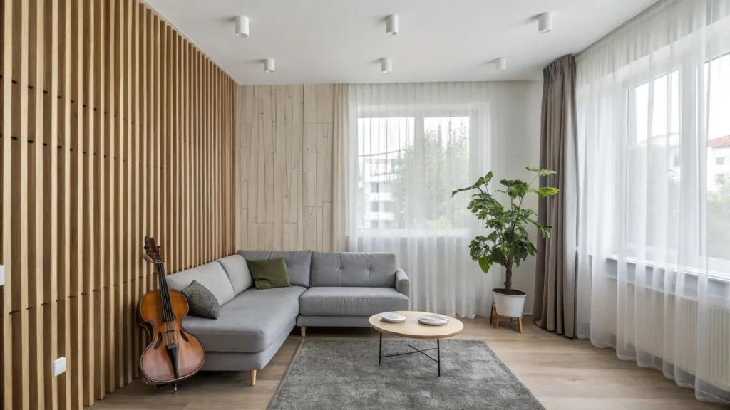 Vertical Slats for Height Illusion
