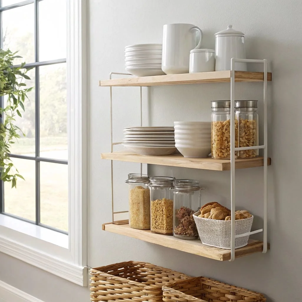 Floating Shelves and Elfa Adjustable Systems