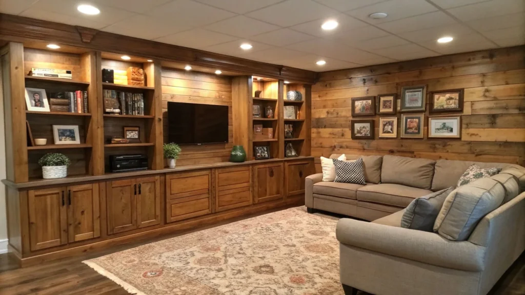 wood wall storage