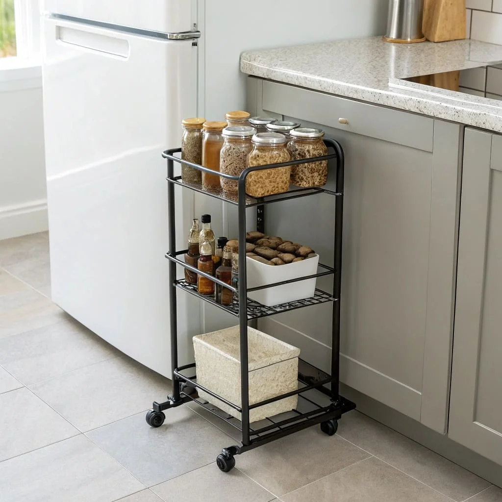 Slim Rolling Cart for Narrow Gaps