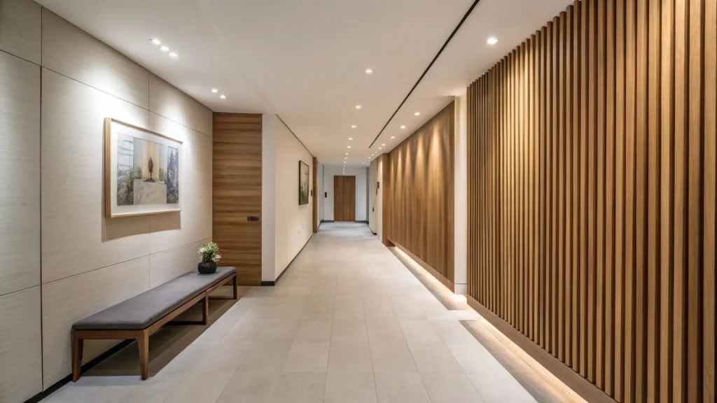 minimalist wood walls