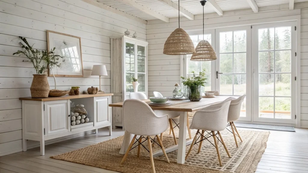 light wood accent wall